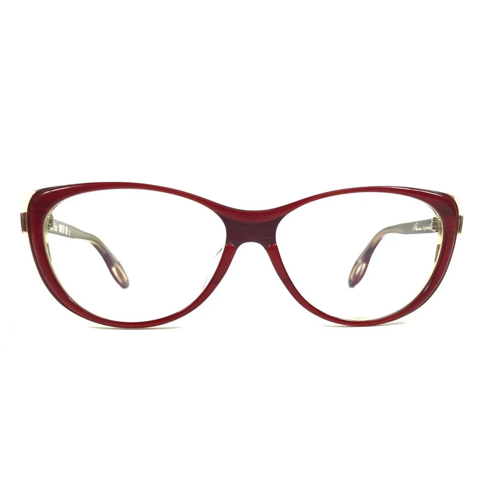 Pierre Eyeglasses Frames MARIANE T52 RA35 Red Clear Cat Eye Full Rim 51-15-140